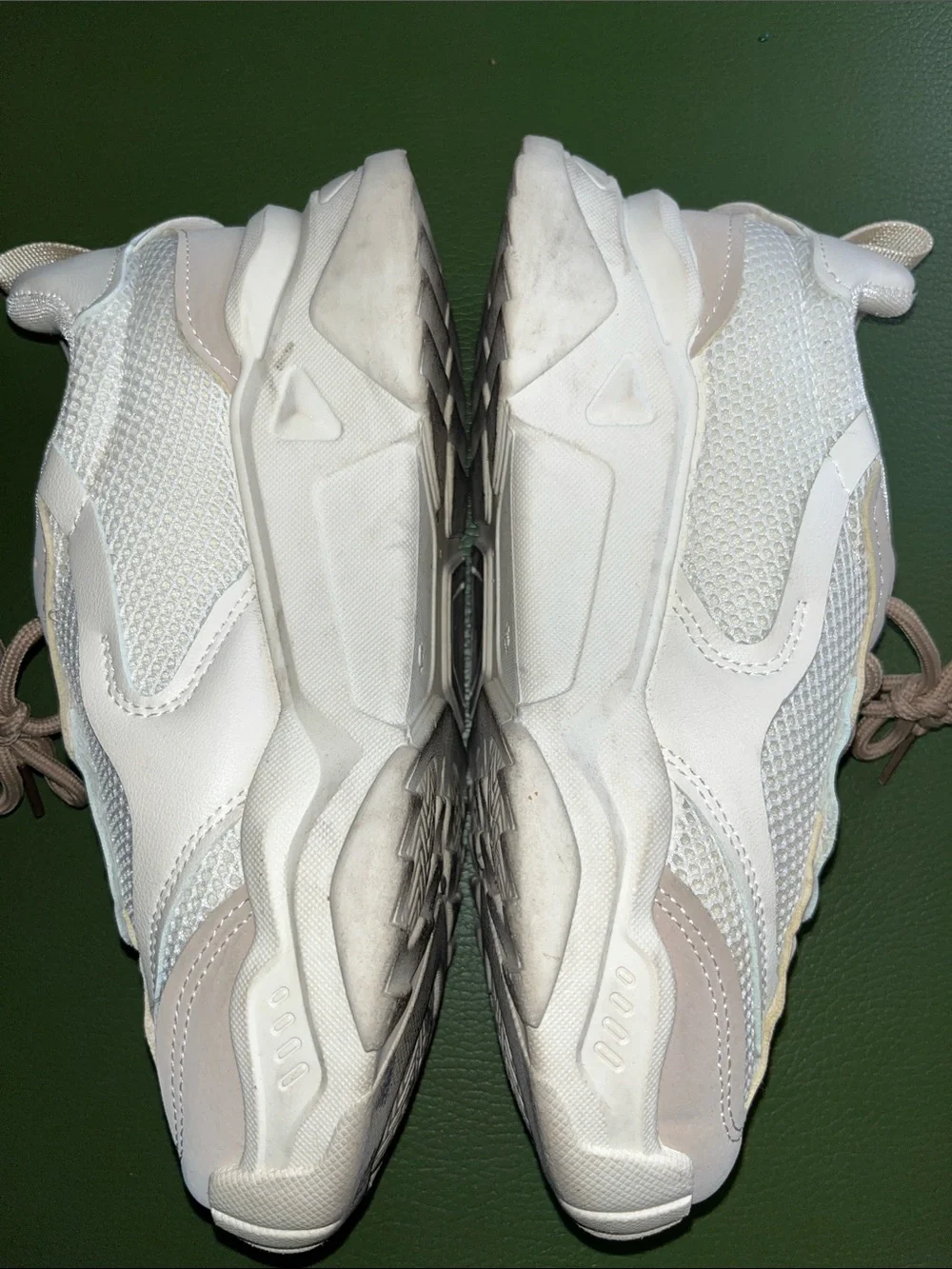 Neutral Taupe & White Athletic Sneakers
